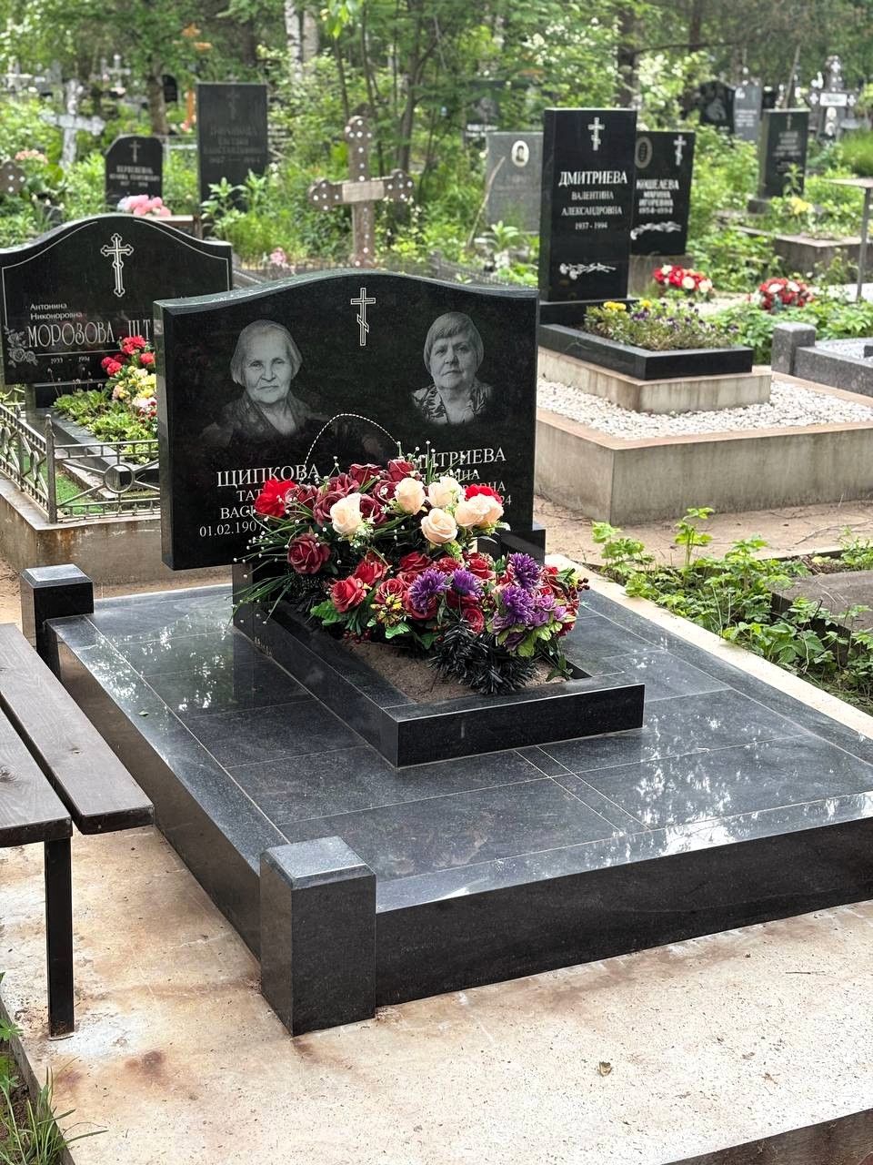 Двойной памятник горизонтальный
